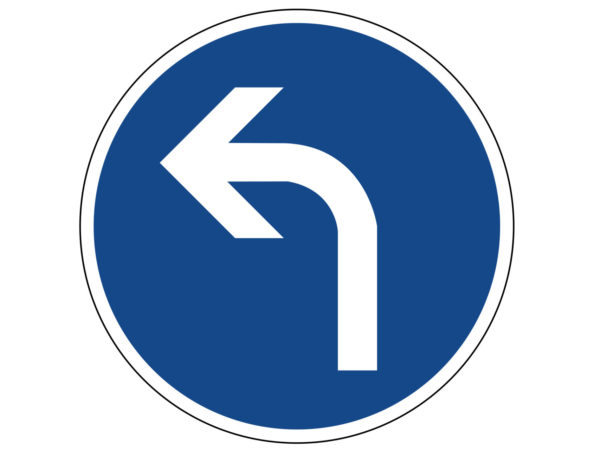 Verkehrszeichen 209 10 Vorgeschriebene Fahrtrichtung Links Radfahrausbildung Grundschule